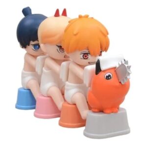 GASHAPONES CHAINSAW MAN 4PCS SIZE 3.5-4 CM CON CAJA