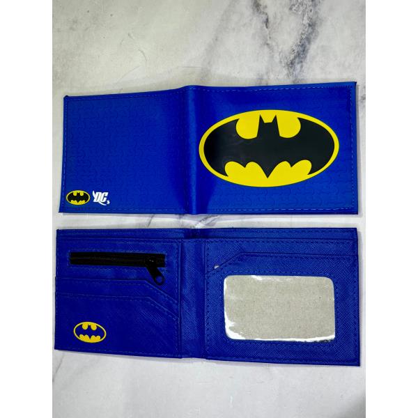 BILLETERA BATMAN DC MURCIELAGO AZUL SILICONA