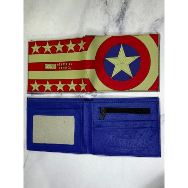 BILLETERA CAPITAN AMERICA MARVEL LEYENDA CUERO SINTETICO
