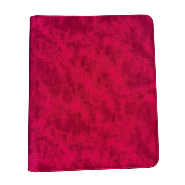 CARPETA DE CARTAS COLECCIONABLES X 9 BOLSILLOS 12 FOLIOS 40X34 CM CUERINA COLOR ROJO