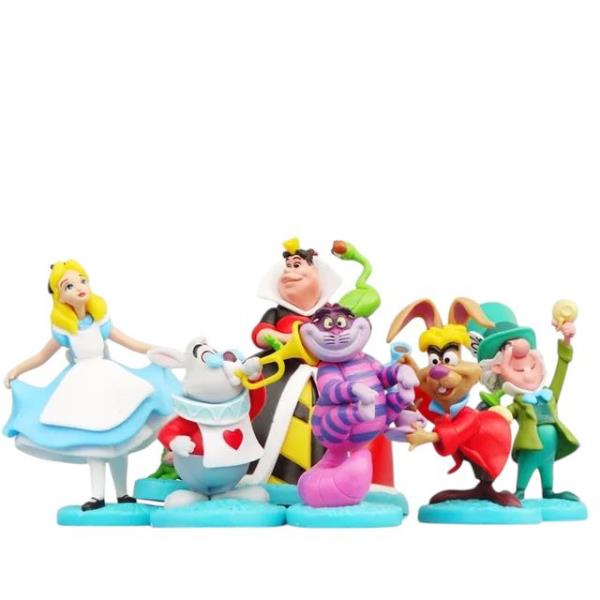 GASHAPONES DISNEY STORE 6PCS PVC HARD TOY SET WITH BASE SIZE 7-10 CM