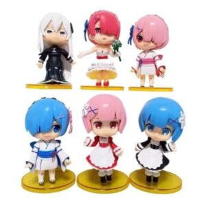 GASHAPONES RE ZERO 6PCS SIZE 10 CM