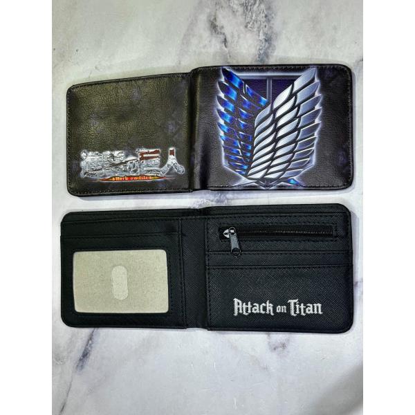 BILLETERA ATTACK ON TITTAN MURALLA CUERO SINTETCO