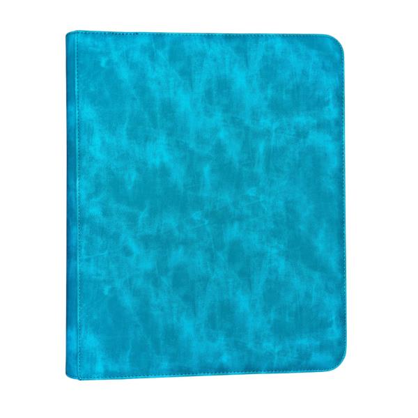 CARPETA DE CARTAS COLECCIONABLES X 9 BOLSILLOS 12 FOLIOS 40X34 CM CUERINA COLOR CELESTE