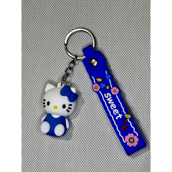 LLAVERO GOMA HELLO KITTY - AZUL  #03