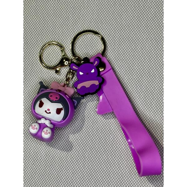 LLAVERO GOMA HELLO KITTY MY MELODY KUROMI #05C