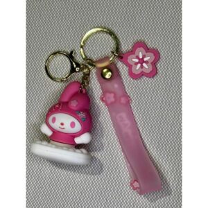 LLAVERO GOMA HELLO KITTY MY MELODY KUROMI - ROSA #01