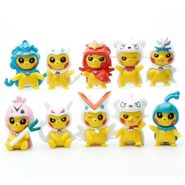 GASHAPONES PIKACHU DISFRAZADO 10PCS 9 CM