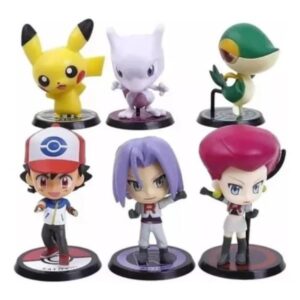 GASHAPONES POKEMON 6PCS SIZE 9 CM