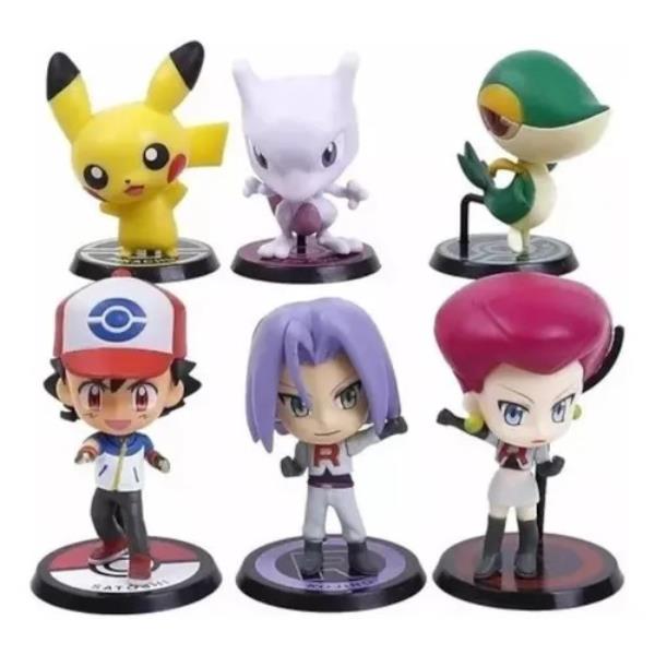 GASHAPONES POKEMON 6PCS SIZE 9 CM