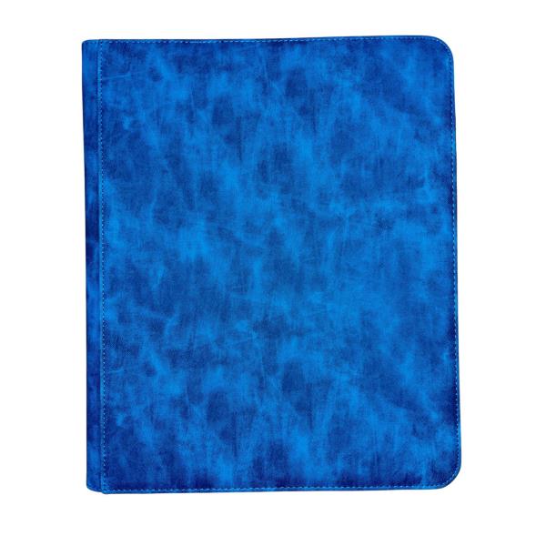 CARPETA DE CARTAS COLECCIONABLES X 9 BOLSILLOS 20 FOLIOS 35X26CM TELA COLOR AZUL