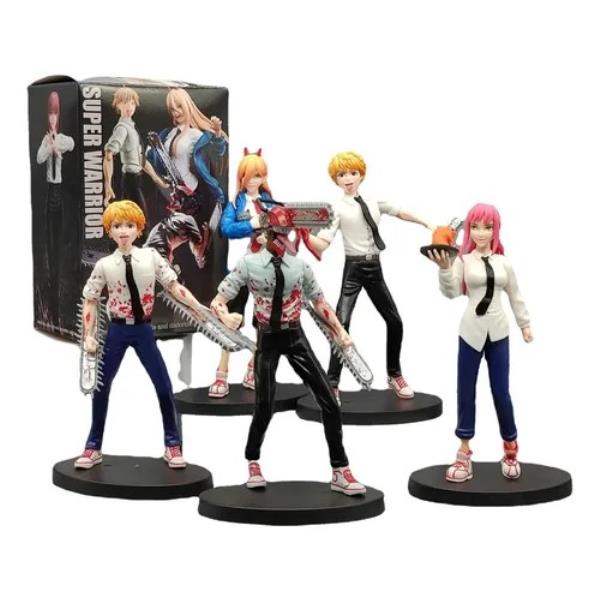 GASHAPONES CHAINSAW MAN 5PCS SIZE 17 CM CON CAJA