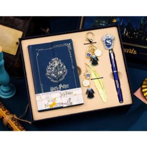 CUADERNO HARRY POTTER  + BOLIGRAFO + MARCA PAGINAS CON FORMA DE PLUMA RAVENCLAW