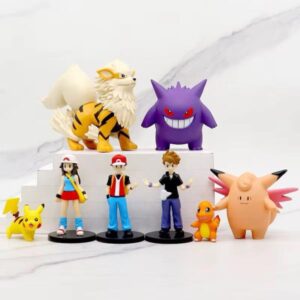 GASHAPONES POKEMON CHARMANDER PIKACHU ARCANINE GEN 8PCS SIZE 5-7 CM