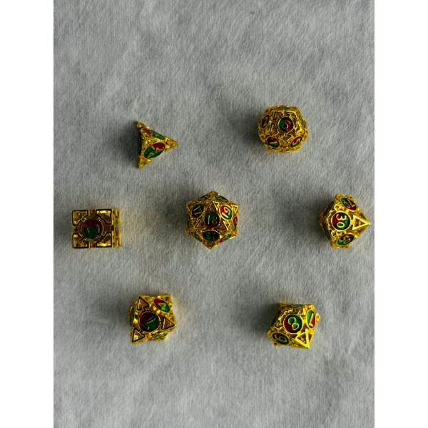 SET DE DADOS METALICOS POLIEDRICOS HUECO #02