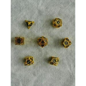 SET DE DADOS METALICOS POLIEDRICOS HUECO #05