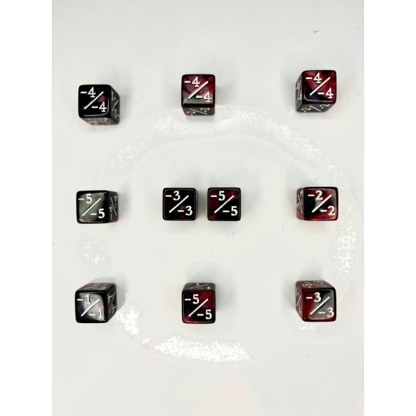 SET 10 DADOS MAGIC CONTADORES NEGATIVOS #04 - Imagen 2