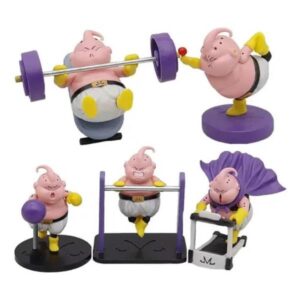 GASHAPONES DRAGON BALL MAJIN BOO DEPORTISTA 5PCS PVC HARD TOYS SIZE 6-10 CM