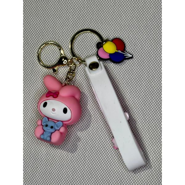 LLAVERO GOMA HELLO KITTY MY MELODY KUROMI #03