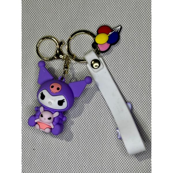 LLAVERO GOMA HELLO KITTY MY MELODY KUROMI #04