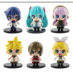 GASHAPONES HATSUNE MIKU 6PCS SIZE 6-6.5 CM