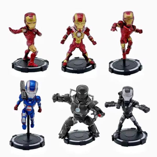 GASHAPONES IRON MAN 6PCS CON CAJA X PCS SIZE 10-12 CM