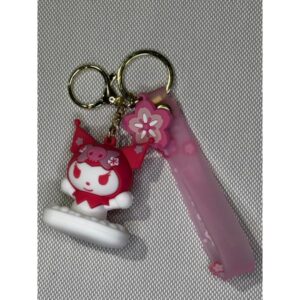 LLAVERO GOMA HELLO KITTY MY MELODY KUROMI - FUCSIA #02