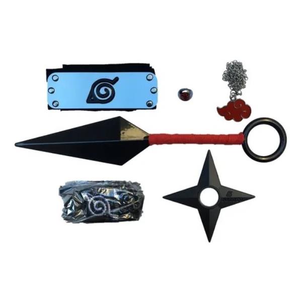 SET NINJA NARUTO - SANNIN LEGENDARIO (Este set trae kunai  shuriken  cinta ninja y accesorios únicos.)