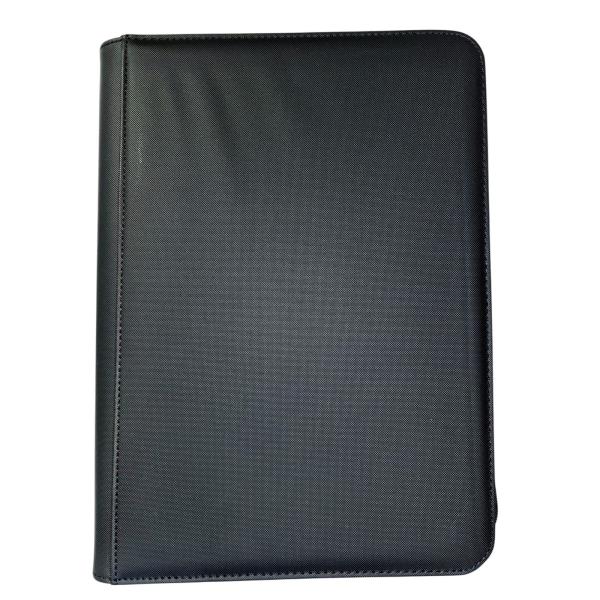 CARPETA DE CARTAS COLECCIONABLES X 9 BOLSILLOS 20 FOLIOS 35X26CM TELA COLOR NEGRO