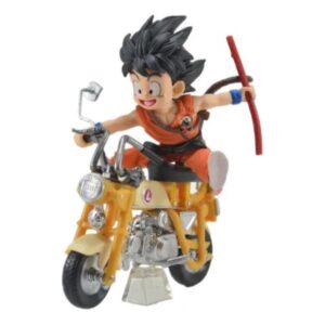 FIGURA DRAGON BALL GOKU EN MOTONETA CON CAJA 14 CM