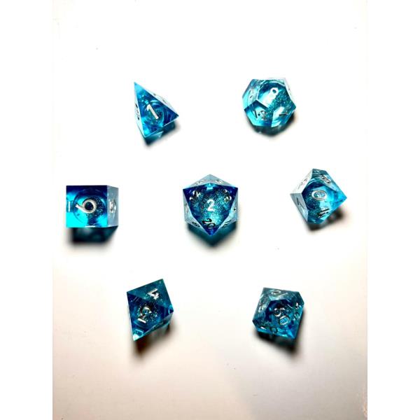SET 7 DADOS ROL DE RESINA CON NUCLEO LIQUIDO #09 - Imagen 2