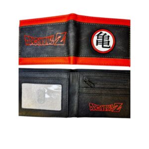 BILLETERA DRAGON BALL Z NEGRA CON ESTILO MANGA Y LOGO