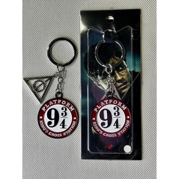 LLAVERO HARRY POTTER PLATFORMA 9 34 + RELIQUIA PLATA #01