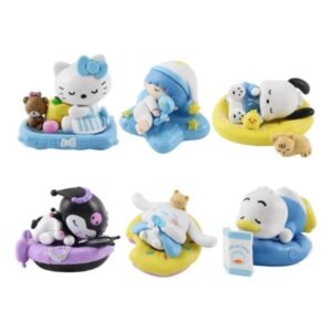 GASHAPONES KITTY & MY MELODY KUROMI 6PCS SIZE 6 CM