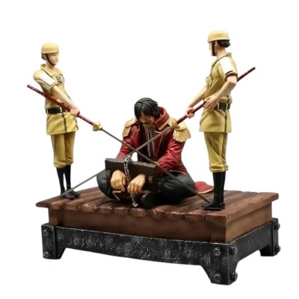 FIGURA ONE PIECE EJECUCION DE ROGER REY PIRATA PVC HARD TOY WITH BASE COLOUR SIZE 24X23 CM CON CAJA