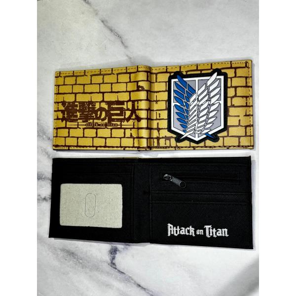 BILLETERA ATTACK ON TITAN  LEGION CUERO SINTETICO
