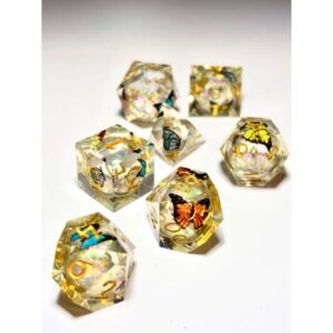 SET 7 DADOS ROL DE RESINA CON NUCLEO LIQUIDO #01