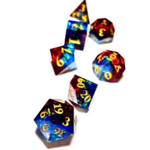SET 7 DADOS ROL DE RESINA CRISTAL #04