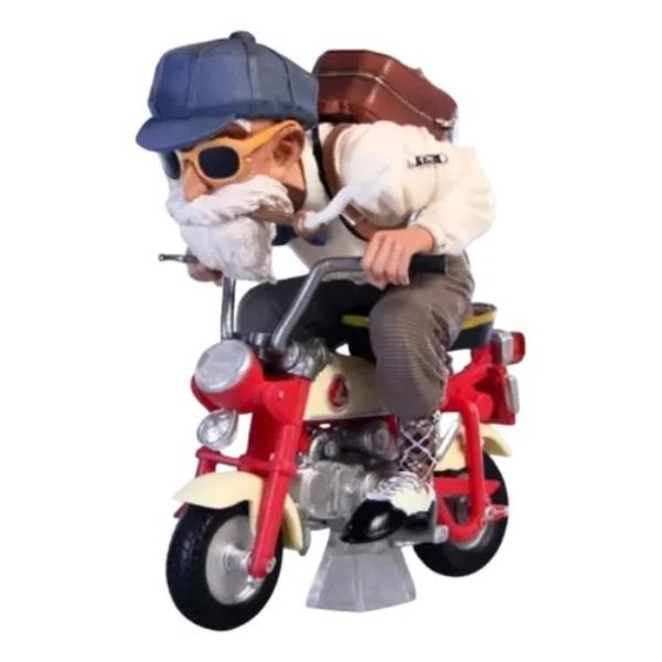 FIGURA DRAGON BALL ROSHI EN MOTONETA CON CAJA 13.5 CM