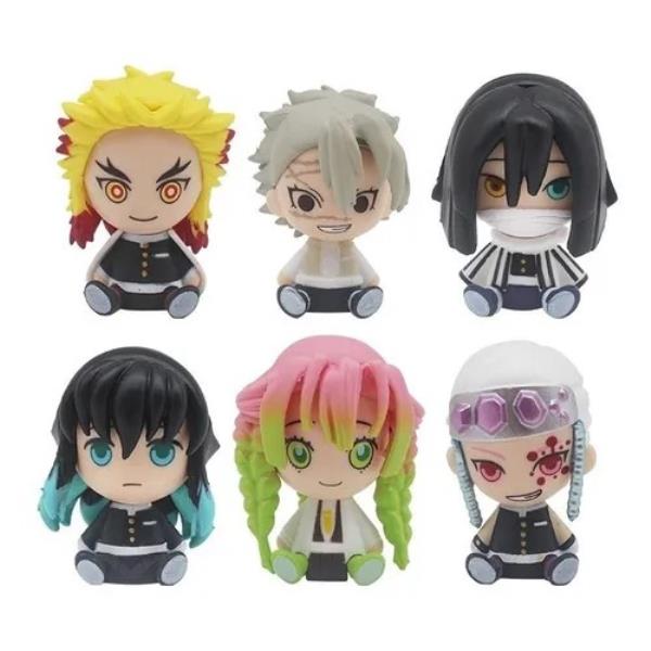 GASHAPONES DEMON SLAYER 6 PCS SIZE 4-5 CM
