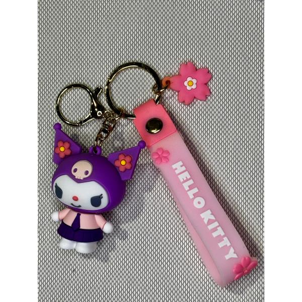 LLAVERO GOMA HELLO KITTY MY MELODY KUROMI #02