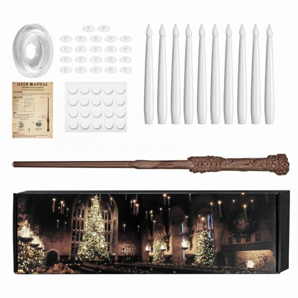 VELAS FLOTANTES HARRY POTTER - 10 VELAS CON VARITA