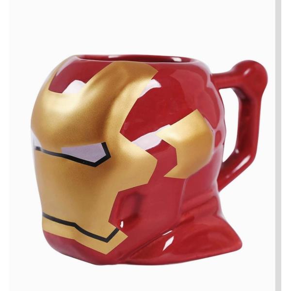TAZA 3D CERÁMICA IRON MAN CON CAJA