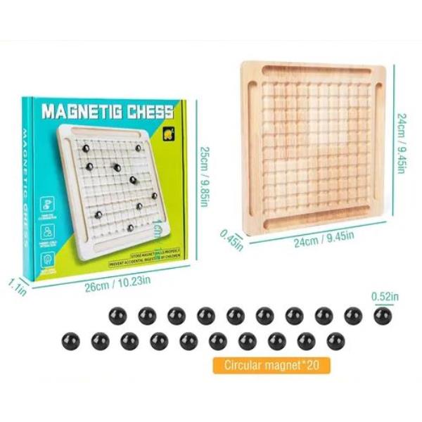 JUEGO IMAN MAGNETIC CHESS SIZE 24X24 CM WITH 20 MAGNETIC