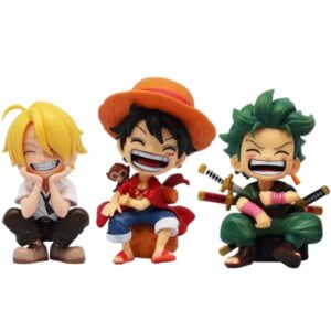 GASHAPONES ONE PIECE 3PCS PVC HARD TOYS SETS SIZE 13 CM