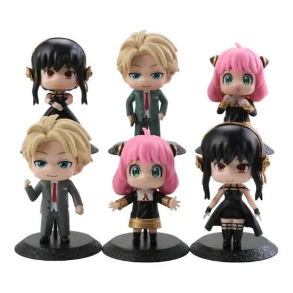 GASHAPONES SPY FAMILY 6PCS SIZE 10 CM