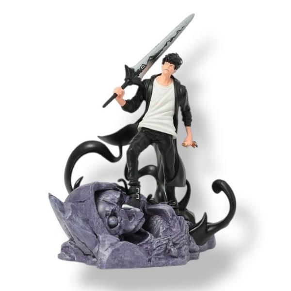 FIGURA SUNG JINWOO SOLO LEVELING PVC HARD TOY  COLOUR CON CAJA SIZE 20 CM