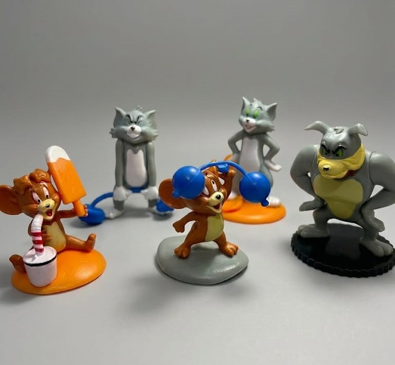 GASHAPONES TOM Y JERRY 5PCS PVC SIZE 7-11CM