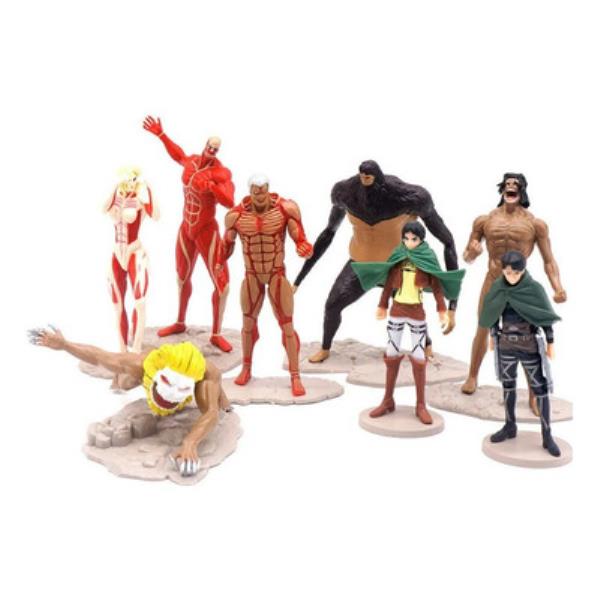 GASHAPONES ATTACK ON TITTAN 8PCS SIZE 8-13 CM EN BOLSA