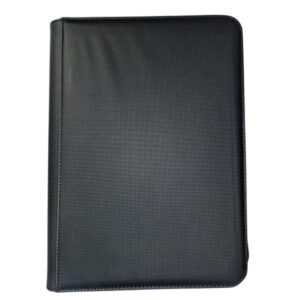 CARPETA DE CARTAS COLECCIONABLES X 9 BOLSILLOS 20 FOLIOS 35X26CM TELA COLOR NEGRO